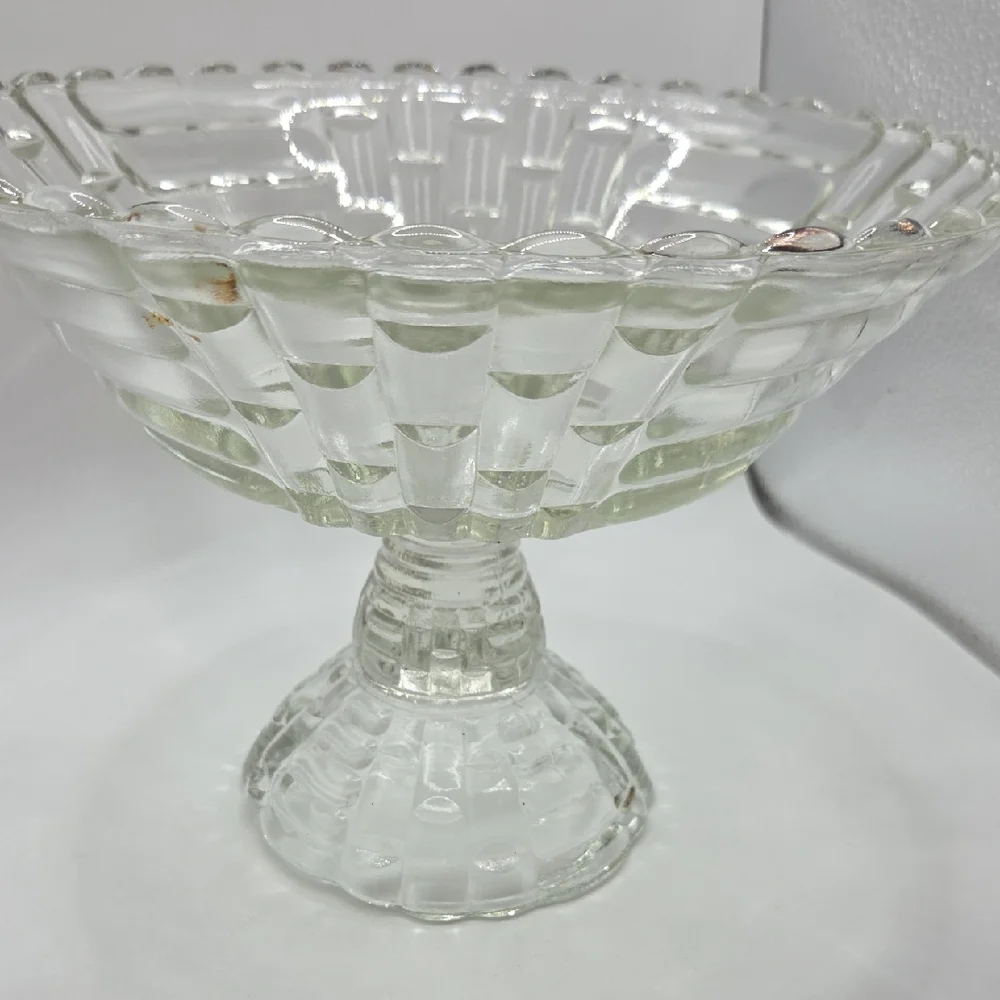 Jeannette Glass Compote Bowl. Vintage